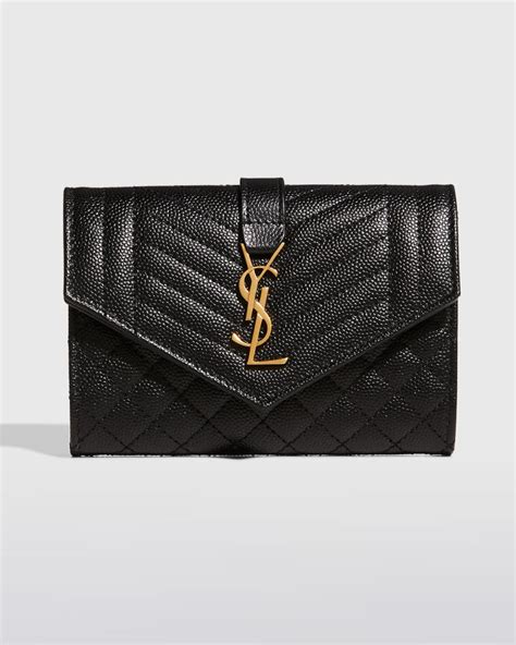 small quilted ysl envelope wallet